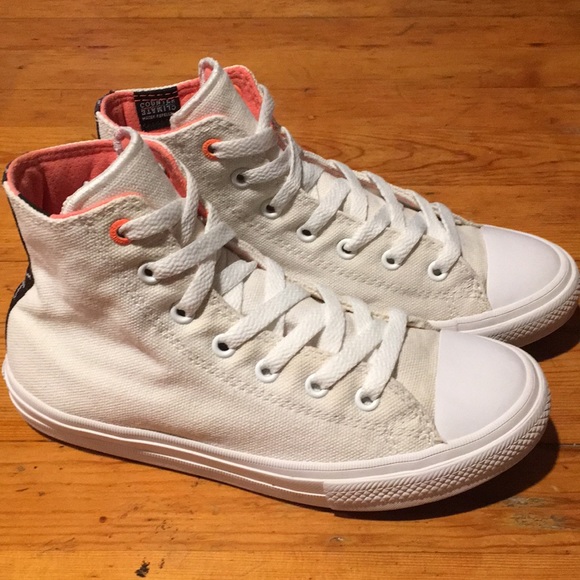 black and white striped converse high tops